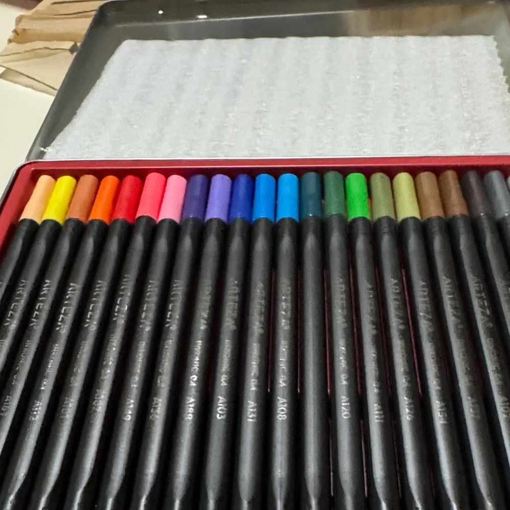 Arteza 24 Inkonic Pen Set & Arteza Spiral Bond 2 pk 100 sheet ea 9X12” Sketch bk